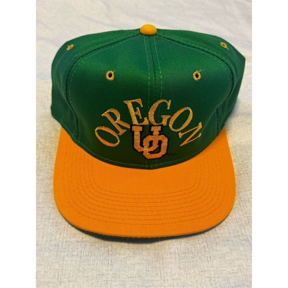 Oregon Ducks University Hat Cap AJD Lucky Stripe Snapback Vintage